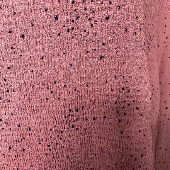 NWT Ulla Popken Galaxy Print Smocked Bodice Tie Neck Blouse 2X - Picture 6 of 9